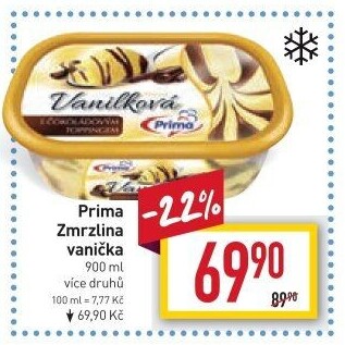 Zmrzlina ve vaničce Prima