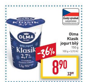 Bílý jogurt Klasik Olma
