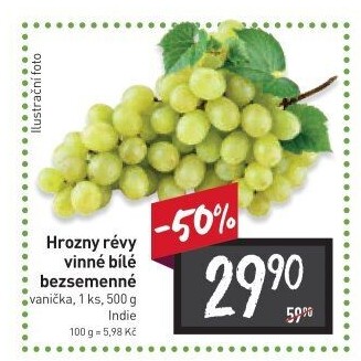 Hrozny bílé bezsemenné