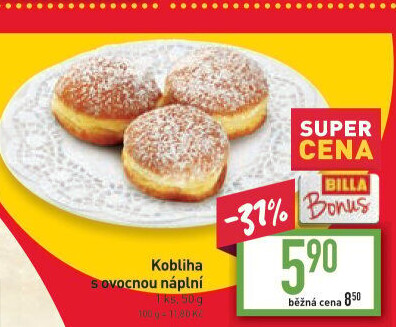 Kobliha s ovocnou náplní