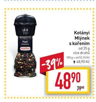 Mlýnek s kořením Kotányi