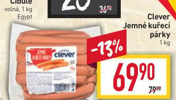 Párky kuřecí jemné Clever