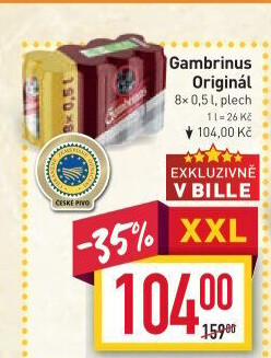 Pivo světlé výčepní Originál 10° Gambrinus