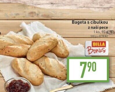 Bageta s cibulkou