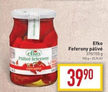 Feferony pálivé Efko