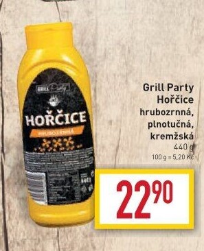 Hořčice hrubozrnná Grill Party