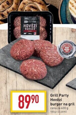Hovězí burger Grill Party
