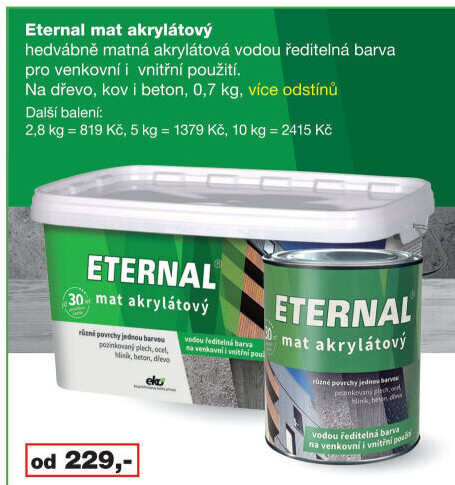 Akrylátová barva mat Eternal