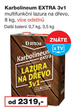 Impregnační nátěr na dřevo Karbolineum Extra 3v1 Detecha