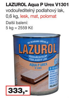 Lazura na dřevo Aqua P Urex Lazurol