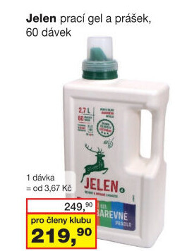 Prací prášek mýdlový Jelen