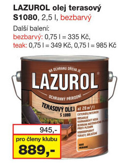 Terasový olej Lazurol