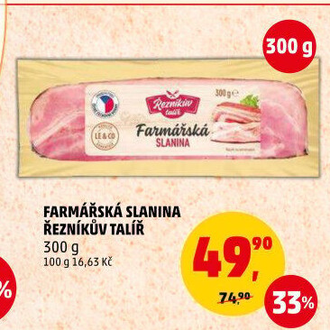 Farmářská slanina Řezníkův talíř