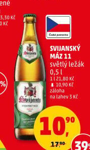 Pivo světlý ležák 11° Svijanský Máz Svijany