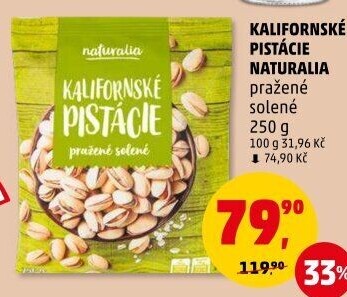 Pražené pistácie kalifornské Naturalia