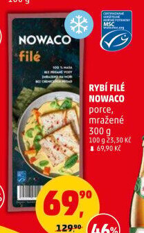Rybí filé mražené Nowaco