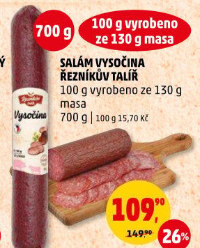 Salám Vysočina Řezníkův talíř