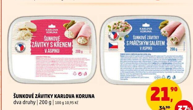 Šunkový závitek v aspiku Karlova Koruna