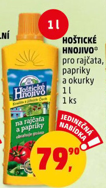 Hnojivo na rajčata a papriky tekuté Hoštické hnojivo