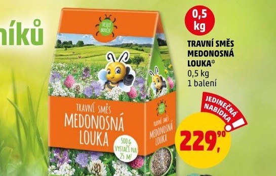 Travní směs Medonosná louka Veselý brouček