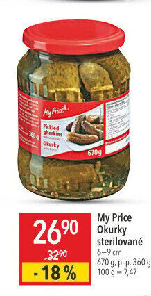 Okurky sterilované My Price