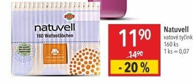 Tyčinky vatové Natuvell