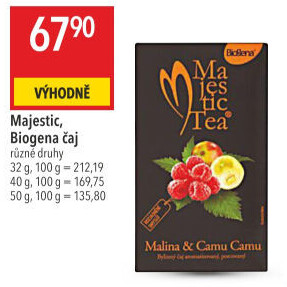 Čaje Majestic Tea Biogena