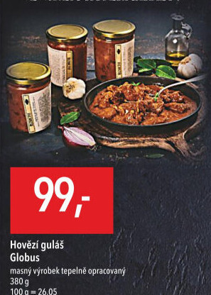 Hovězí guláš ve skle Globus