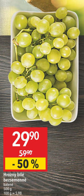 Hrozny bílé bezsemenné