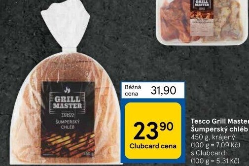 Chléb Šumperský Grill Master Tesco