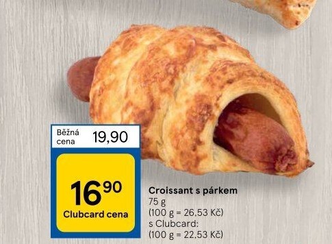 Croissant s párkem
