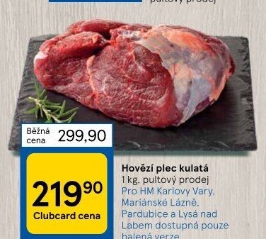 Hovězí plec kulatá - falešná svíčková