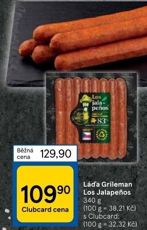 Klobásy na grilování Los Jalapeňos Kostelecké uzeniny