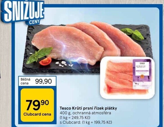 Krůtí prsní řízky Tesco