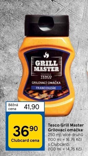 Omáčka grilovací Grill Master Tesco