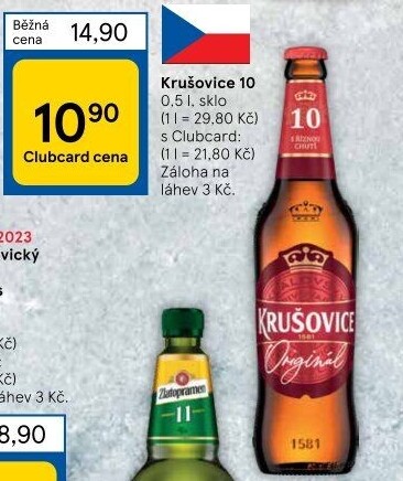 Pivo světlé výčepní Originál Královská 10° Krušovice