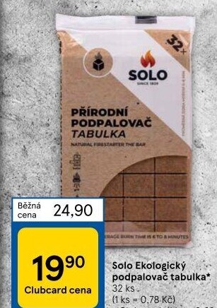 Podpalovač ekologický kostky Solo