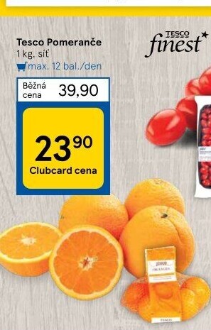Pomeranče Tesco