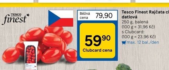 Rajčata cherry Tesco Finest