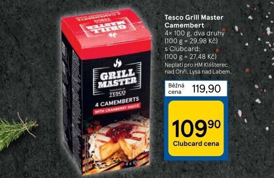 Sýr Camembert na gril Grill Master Tesco