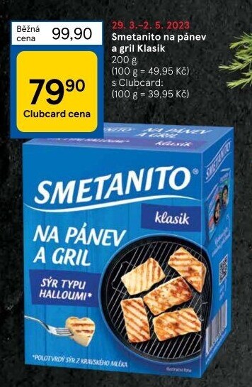 Sýr Smetanito na gril Želetava