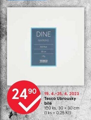Ubrousky papírové Tesco