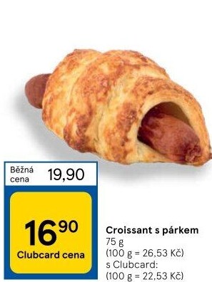 Croissant s párkem