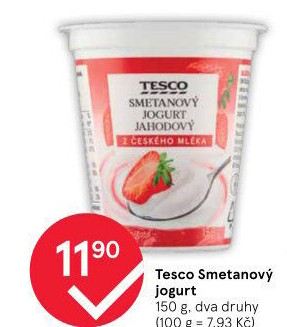 Jogurt smetanový ochucený Tesco