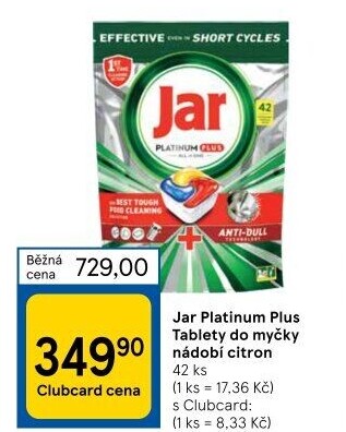 Kapsle do myčky Platinum Plus Jar