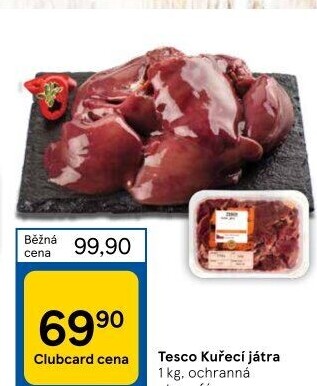Kuřecí játra Tesco
