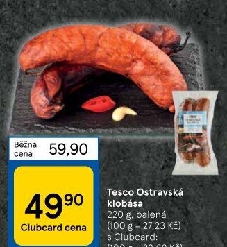 Ostravská klobása Tesco