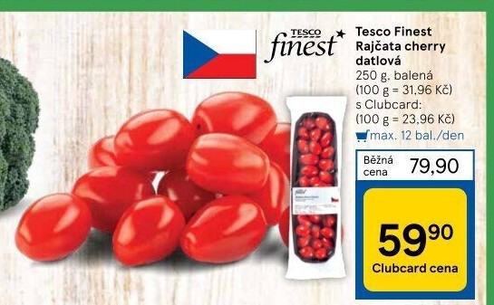 Rajčata cherry Tesco Finest