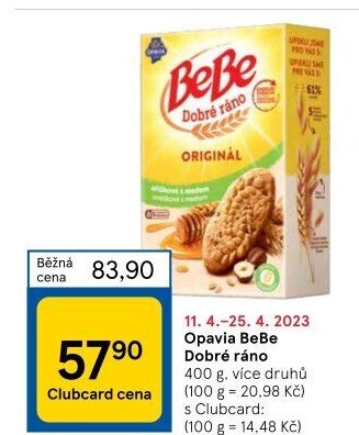 Sušenky BeBe Dobré ráno Opavia