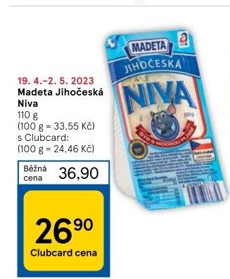 Sýr Niva Jihočeská 50% Madeta